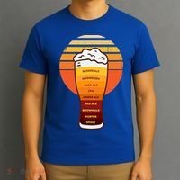 Beer Diversity In A Beer Glass With Foam Retro Beer Types T-Shirt thumb 3