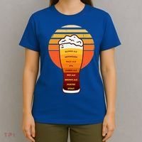Beer Diversity In A Beer Glass With Foam Retro Beer Types T-Shirt thumb 4