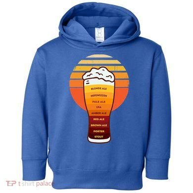 Beer Diversity In A Beer Glass With Foam Retro Beer Types Toddler Hoodie