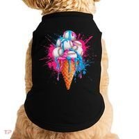 Baseball Drip Ice Cream Sports Lover Ice Cream Cone Doggie Tank thumb 0