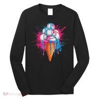 Baseball Drip Ice Cream Sports Lover Ice Cream Cone Long Sleeve Shirt thumb 0