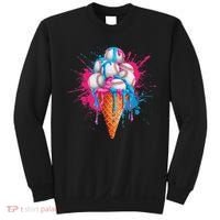 Baseball Drip Ice Cream Sports Lover Ice Cream Cone Sweatshirt thumb 0