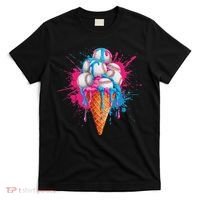 Baseball Drip Ice Cream Sports Lover Ice Cream Cone T-Shirt thumb 0