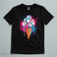 Baseball Drip Ice Cream Sports Lover Ice Cream Cone T-Shirt thumb 5