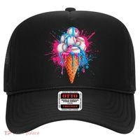 Baseball Drip Ice Cream Sports Lover Ice Cream Cone Hat thumb 0