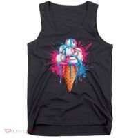 Baseball Drip Ice Cream Sports Lover Ice Cream Cone Tank Top thumb 0