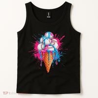 Baseball Drip Ice Cream Sports Lover Ice Cream Cone Tank Top thumb 2