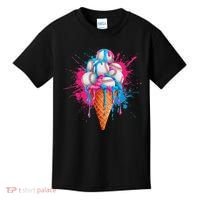 Baseball Drip Ice Cream Sports Lover Ice Cream Cone Kids T-Shirt thumb 0