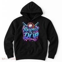 Baseball Drip Ice Cream Dripping Respect The Drip Hoodie thumb 0
