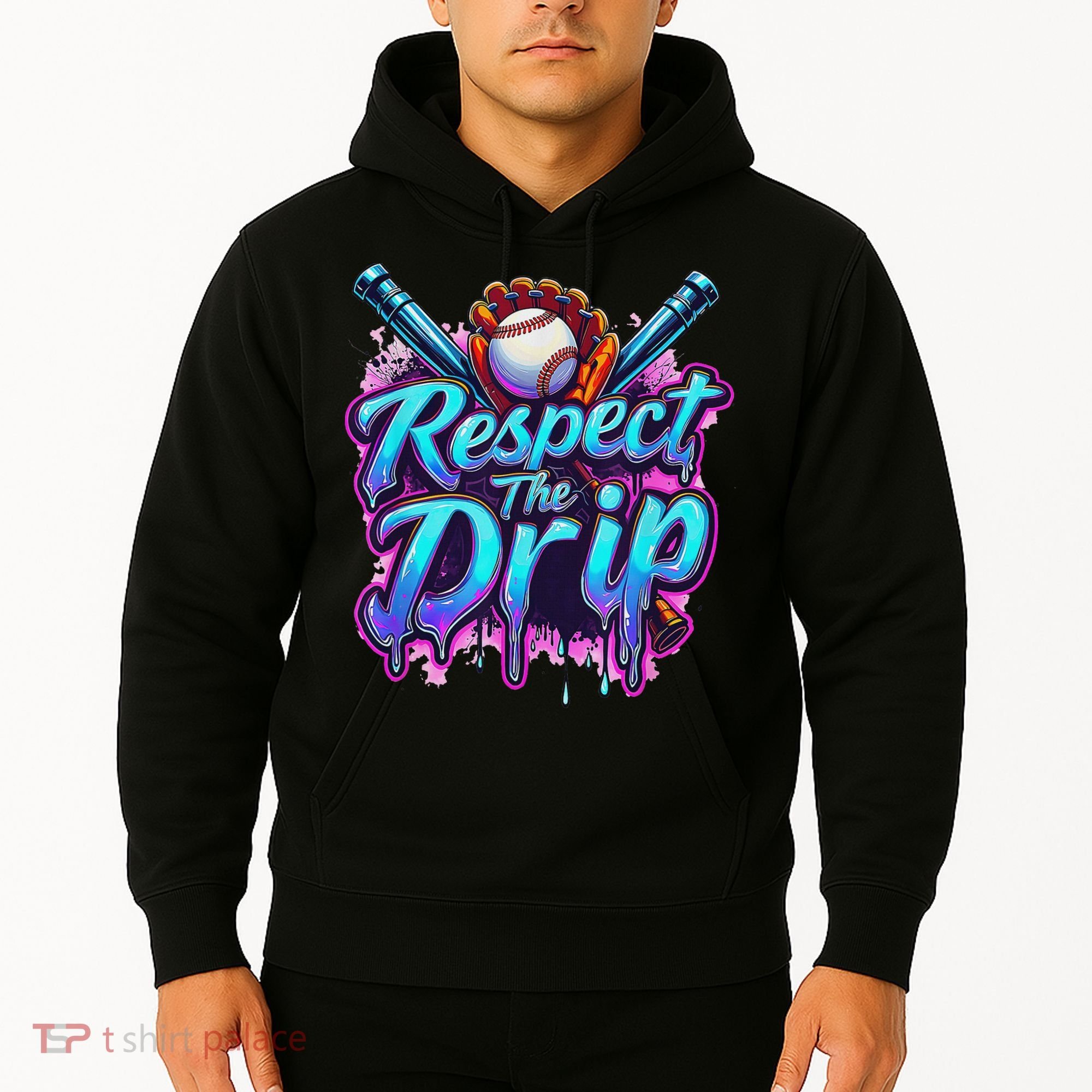 Baseball Drip Ice Cream Dripping Respect The Drip Hoodie
