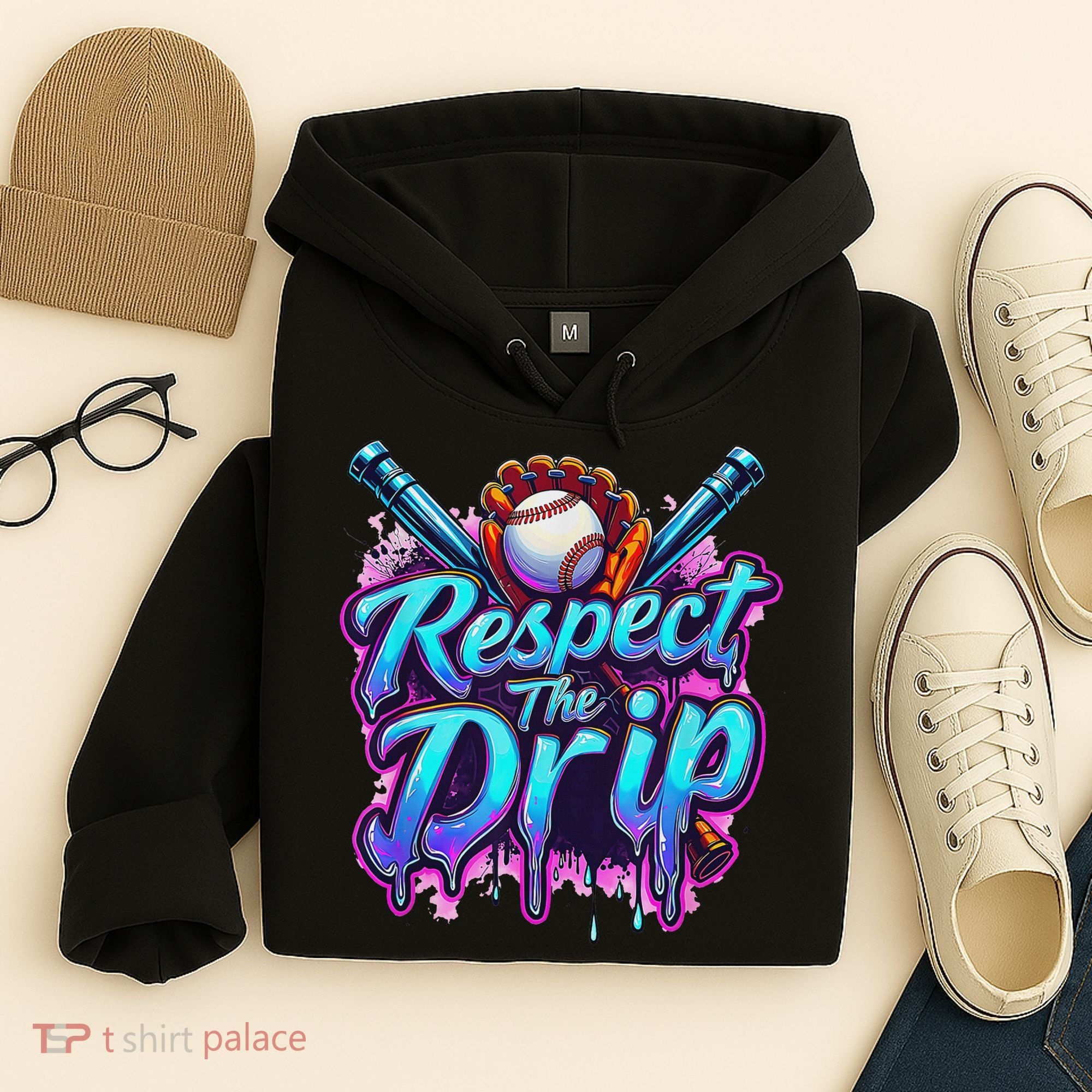 Baseball Drip Ice Cream Dripping Respect The Drip Hoodie