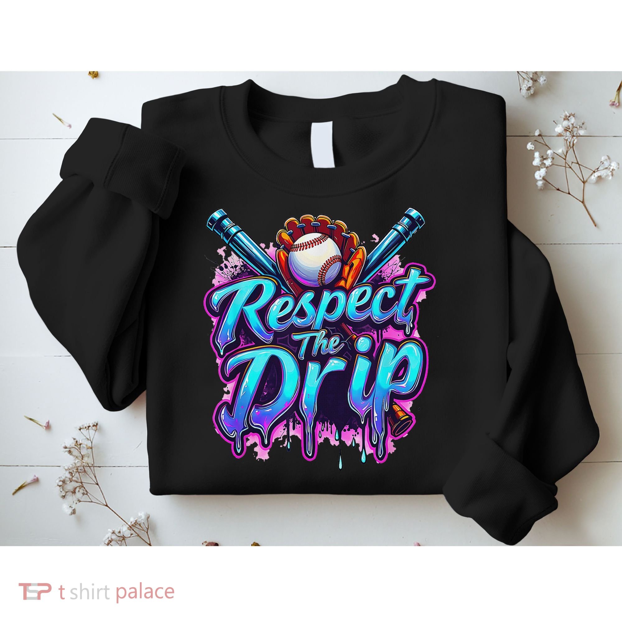Baseball Drip Ice Cream Dripping Respect The Drip Sweatshirt
