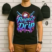 Baseball Drip Ice Cream Dripping Respect The Drip T-Shirt thumb 6
