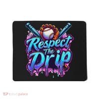 Baseball Drip Ice Cream Dripping Respect The Drip Mousepad thumb 0