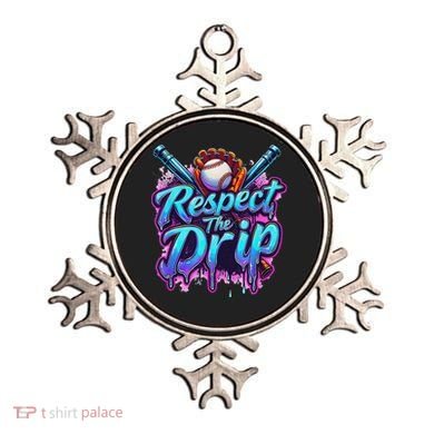 Baseball Drip Ice Cream Dripping Respect The Drip Ornament