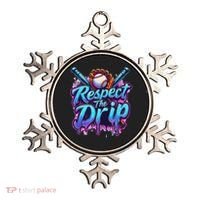 Baseball Drip Ice Cream Dripping Respect The Drip Ornament thumb 0