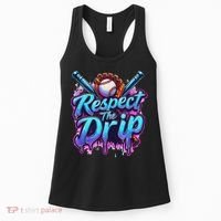 Baseball Drip Ice Cream Dripping Respect The Drip Women's Tank Top thumb 0