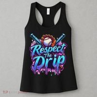 Baseball Drip Ice Cream Dripping Respect The Drip Women's Tank Top thumb 3