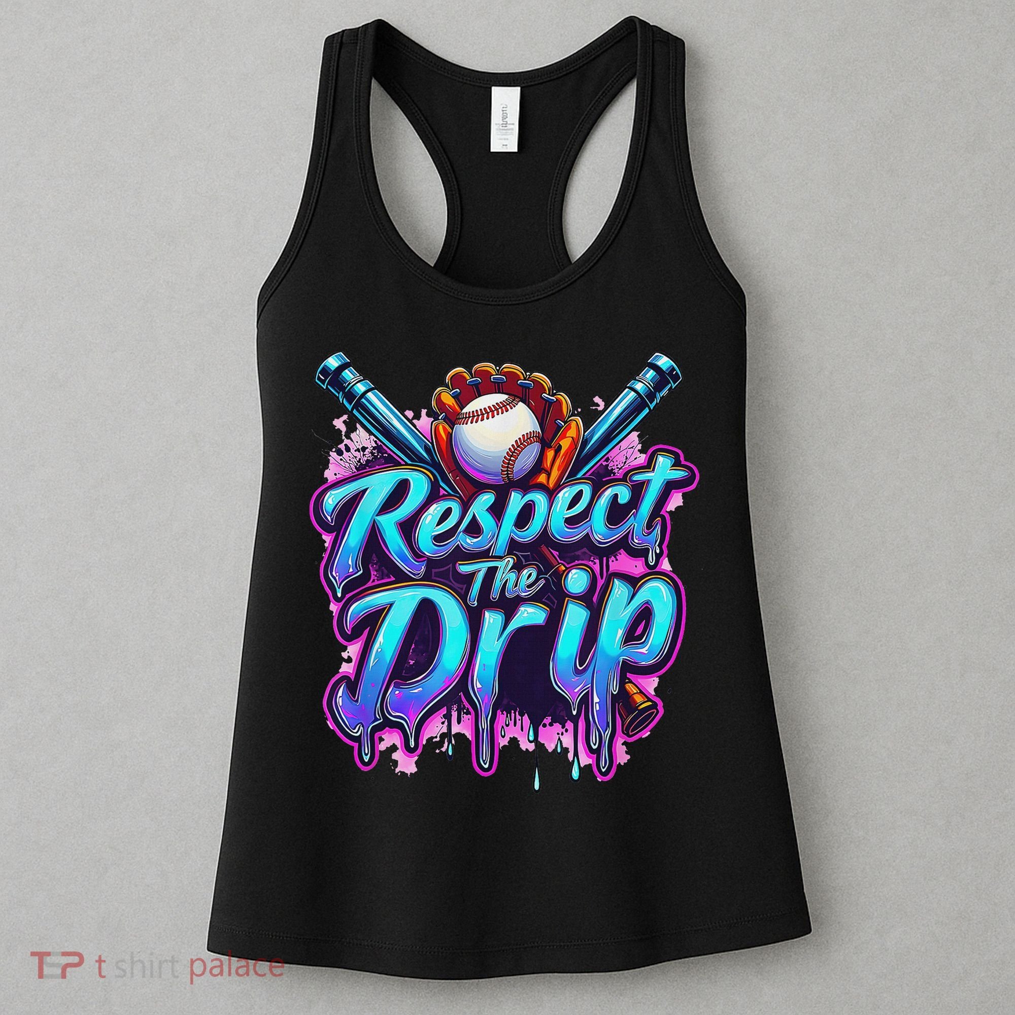 Baseball Drip Ice Cream Dripping Respect The Drip Women's Tank Top