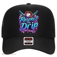 Baseball Drip Ice Cream Dripping Respect The Drip Hat thumb 0