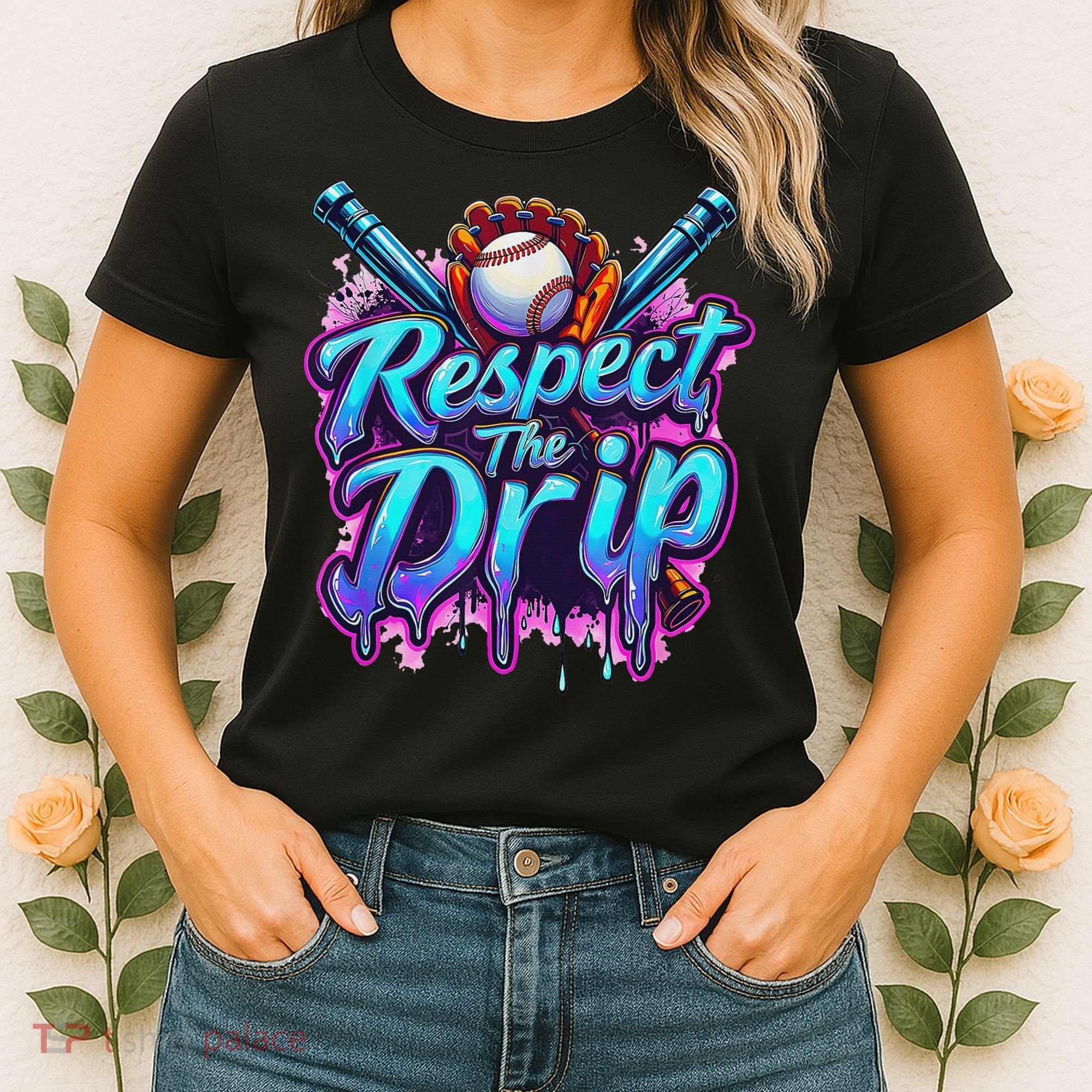 Baseball Drip Ice Cream Dripping Respect The Drip Women's T-Shirt