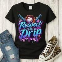 Baseball Drip Ice Cream Dripping Respect The Drip Women's T-Shirt thumb 3