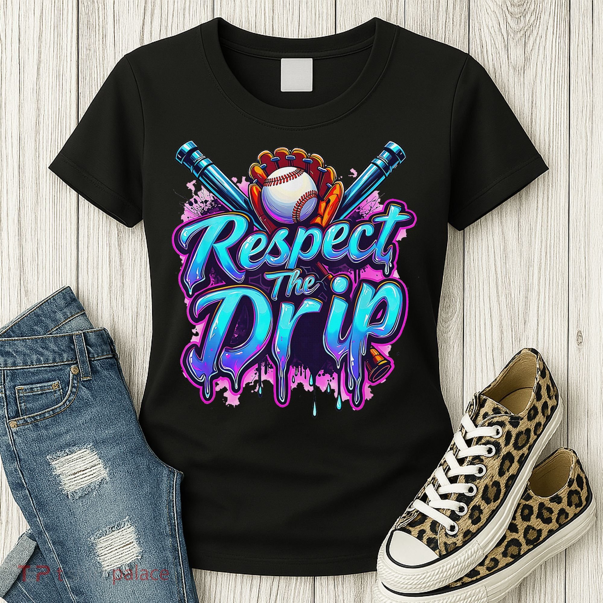 Baseball Drip Ice Cream Dripping Respect The Drip Women's T-Shirt