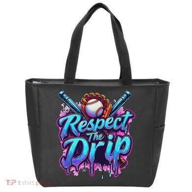Baseball Drip Ice Cream Dripping Respect The Drip Tote Bag
