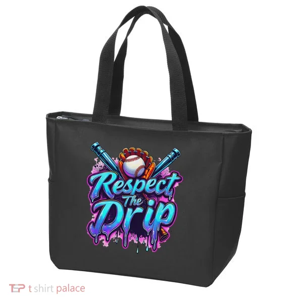 Baseball Drip Ice Cream Dripping Respect The Drip Tote Bag