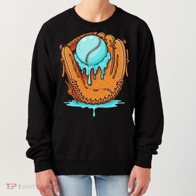 Baseball Drip Ice Cream Baseball Glove Dripping Women's Sweatshirt