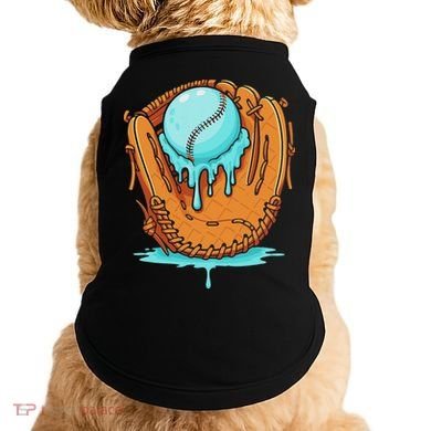 Baseball Drip Ice Cream Baseball Glove Dripping Doggie Tank