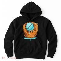 Baseball Drip Ice Cream Baseball Glove Dripping Hoodie thumb 0