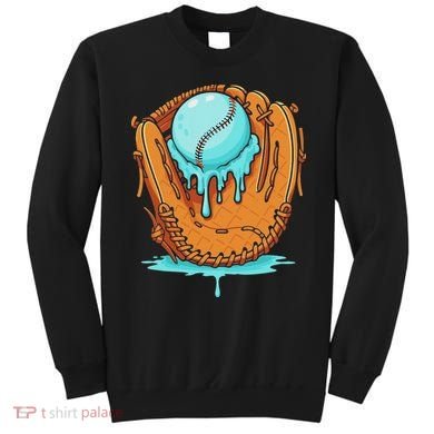 Baseball Drip Ice Cream Baseball Glove Dripping Sweatshirt