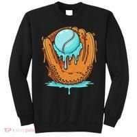 Baseball Drip Ice Cream Baseball Glove Dripping Sweatshirt thumb 0