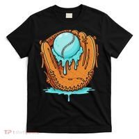 Baseball Drip Ice Cream Baseball Glove Dripping T-Shirt thumb 0