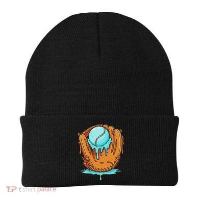 Baseball Drip Ice Cream Baseball Glove Dripping Beanie