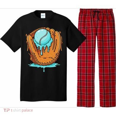 Baseball Drip Ice Cream Baseball Glove Dripping Pajama Set