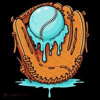 Baseball Drip Ice Cream Baseball Glove Dripping Women's Hoodie thumb 2