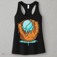 Baseball Drip Ice Cream Baseball Glove Dripping Women's Tank Top thumb 3