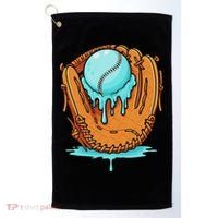 Baseball Drip Ice Cream Baseball Glove Dripping Golf Towel thumb 0
