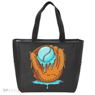 Baseball Drip Ice Cream Baseball Glove Dripping Tote Bag