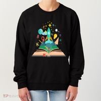 Books Develop Imagination And Attention Gift Reading Books Gift Women's Sweatshirt thumb 0