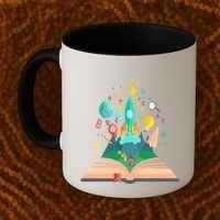 Books Develop Imagination And Attention Gift Reading Books Gift Coffee Mug thumb 2