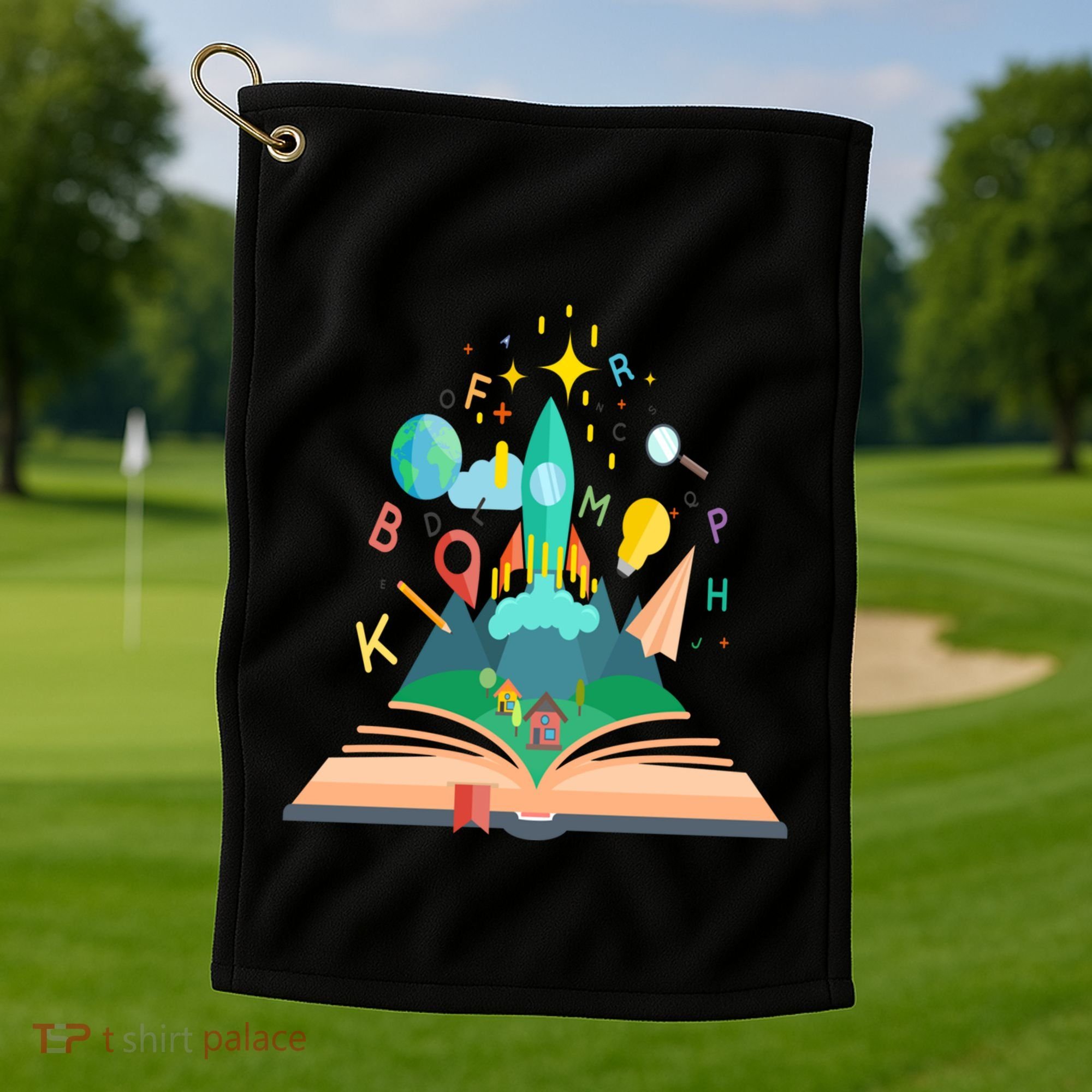 Books Develop Imagination And Attention Gift Reading Books Gift Golf Towel