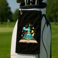 Books Develop Imagination And Attention Gift Reading Books Gift Golf Towel thumb 2