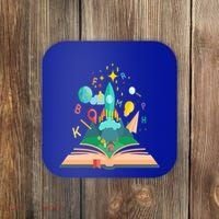 Books Develop Imagination And Attention Gift Reading Books Gift Coaster thumb 0