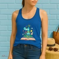 Books Develop Imagination And Attention Gift Reading Books Gift Women's Tank Top thumb 2