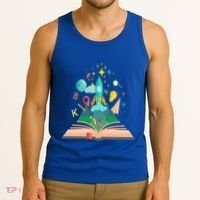 Books Develop Imagination And Attention Gift Reading Books Gift Tank Top thumb 3