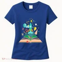 Books Develop Imagination And Attention Gift Reading Books Gift Women's T-Shirt thumb 0