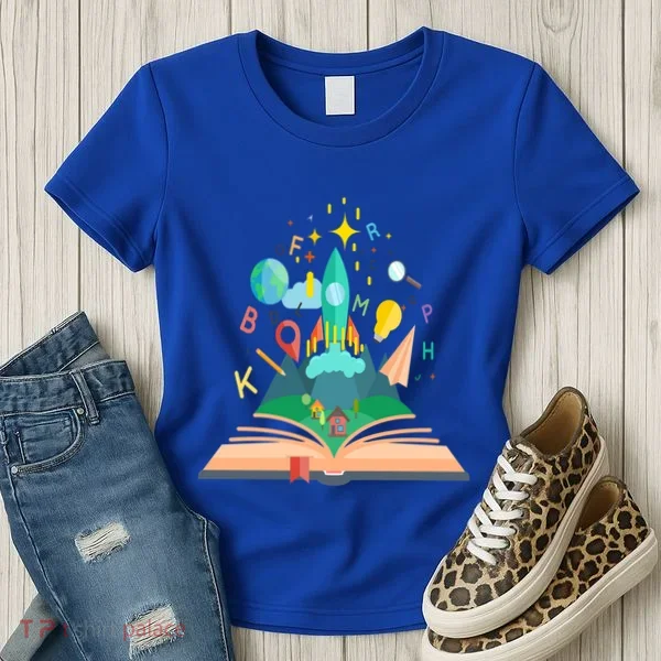 Books Develop Imagination And Attention Gift Reading Books Gift Women's T-Shirt